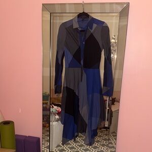 BCBGeneration Asymmetrical Blue and Black Dress